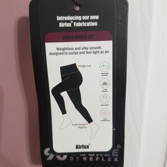 NWT 90 Degree by Reflex High Waist Ankle Leggings with Mesh Cutouts and Pockets - Picture 7 of 9